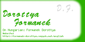 dorottya formanek business card